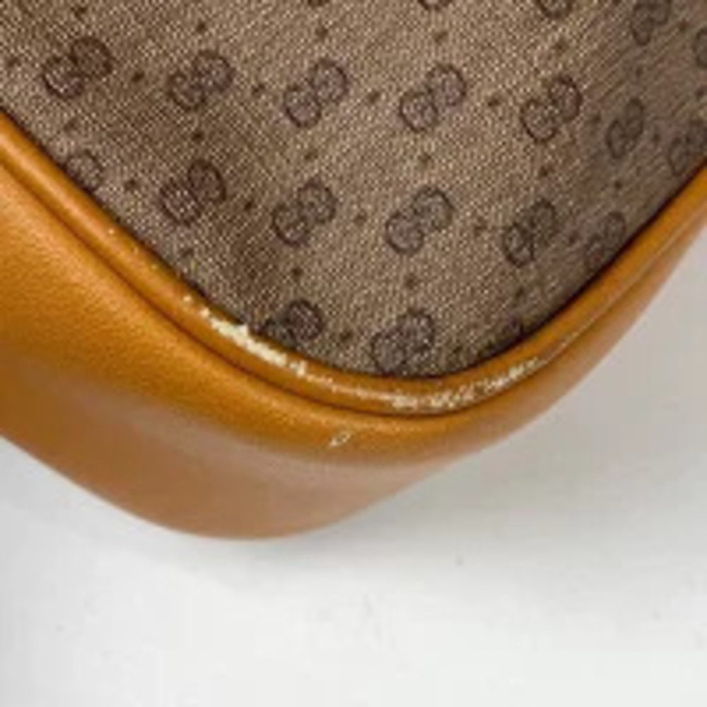 Gucci ssima Bag Brown Canvas Tote GG Brown